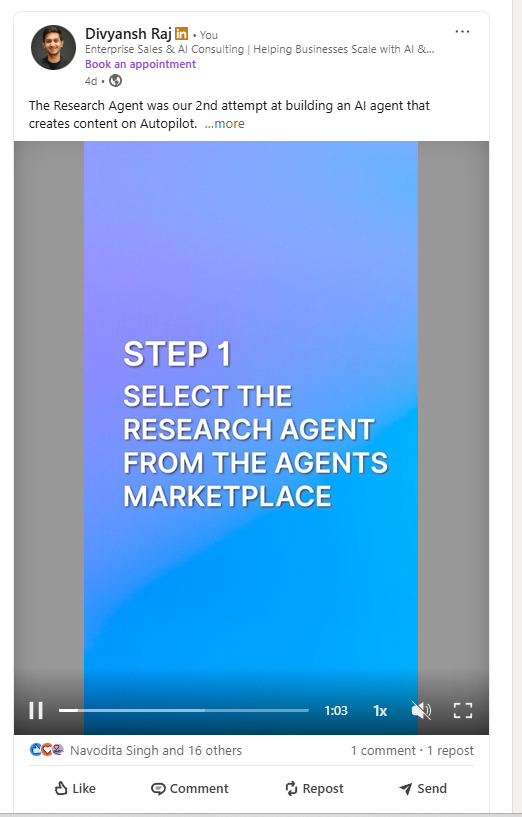 Example of a high-quality LinkedIn post