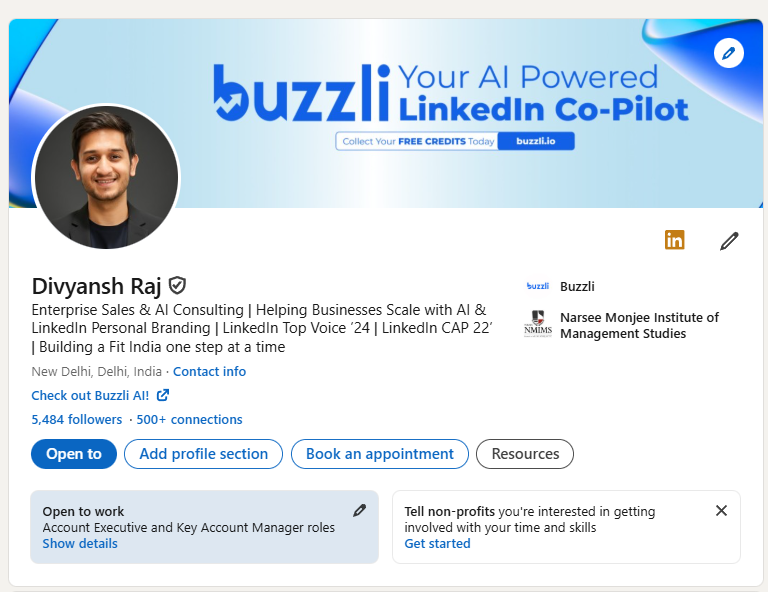 Example of a strong LinkedIn profile with clear positioning