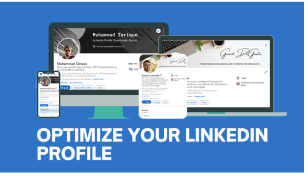 Example of optimized LinkedIn profiles showing clear positioning