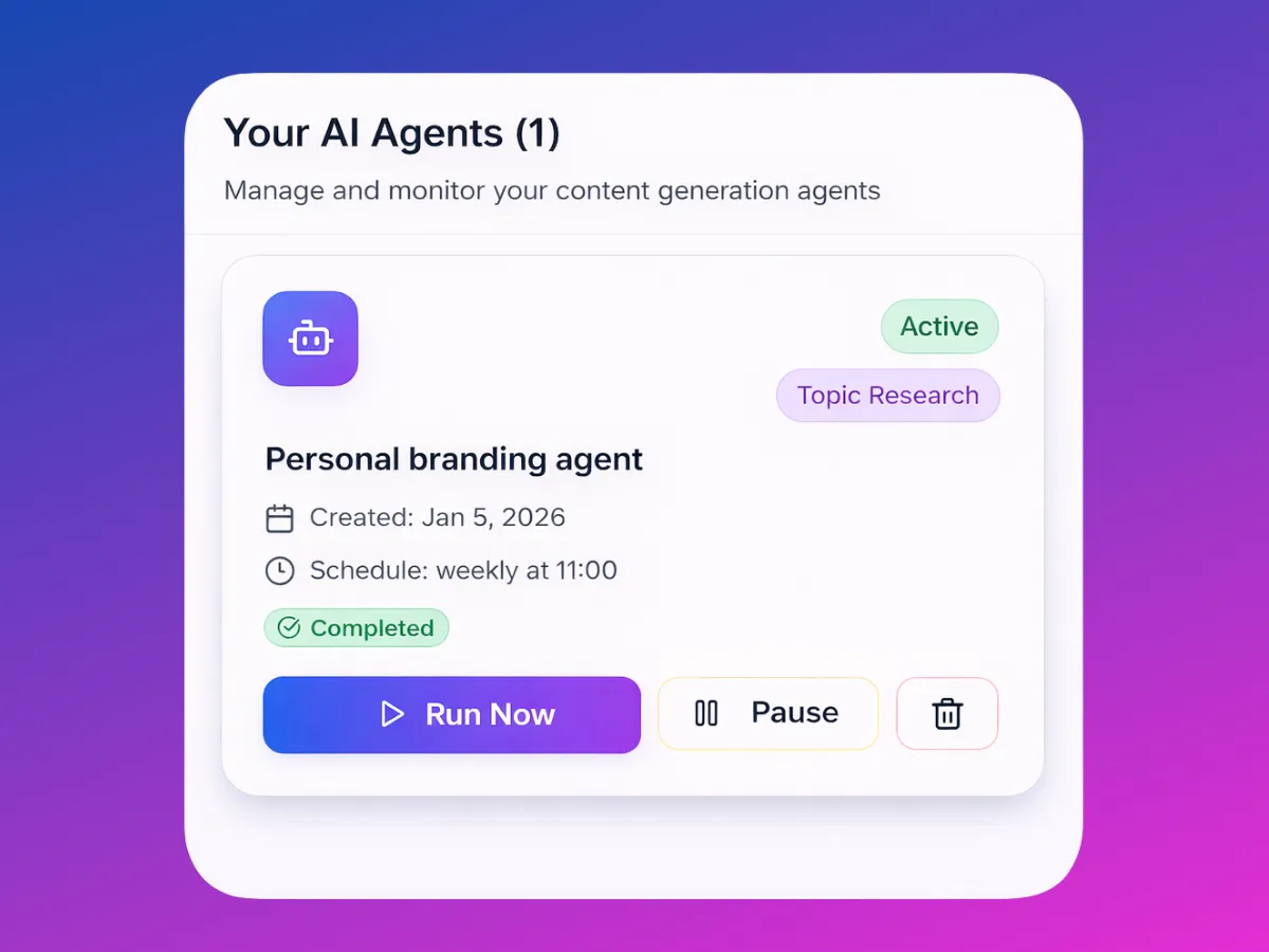 LinkedIn Content Writing Agent screenshot