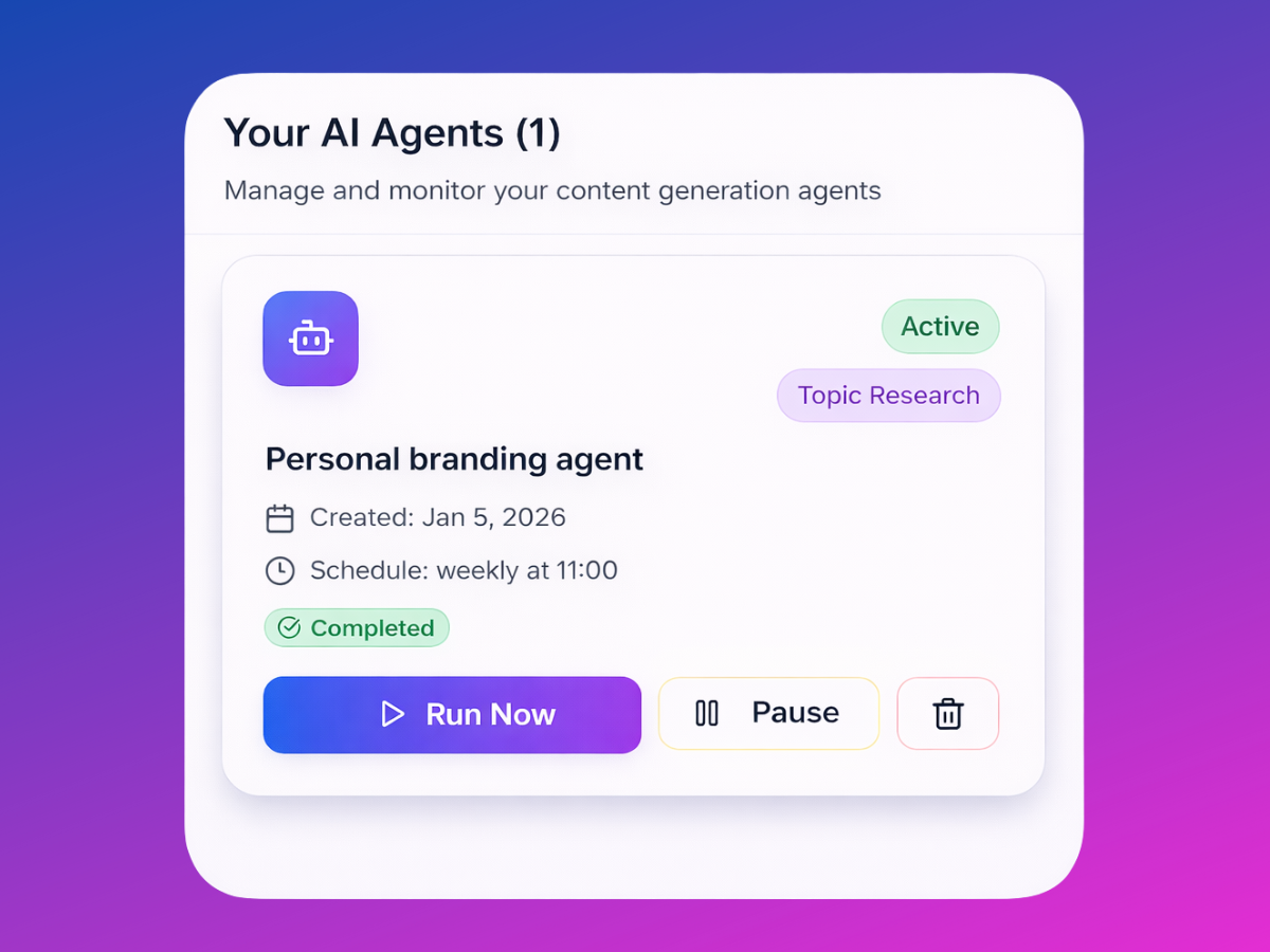 LinkedIn Content Writer AI Agent screenshot